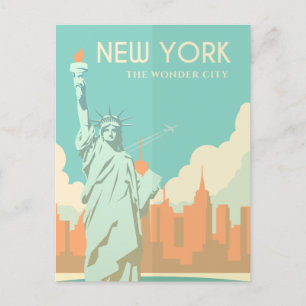 standbeeld van de stad New York Briefkaart