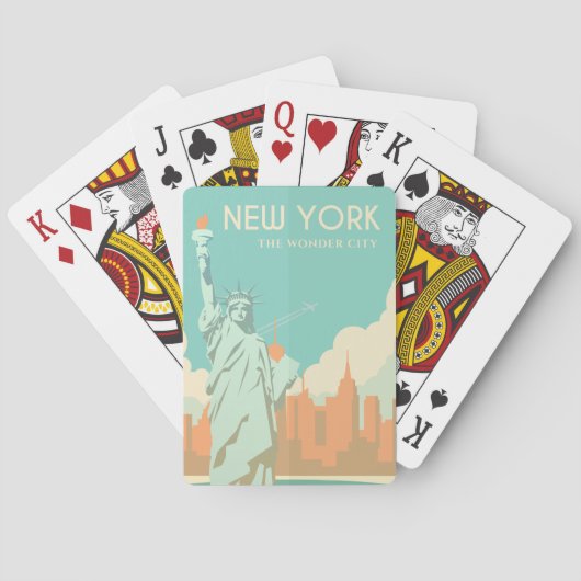  standbeeld van de stad New York Pokerkaarten (Achterkant)