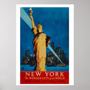  standbeeld van de stad New York Poster