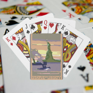 Standbeeld van de Vrijheid in New York City, Vinta Pokerkaarten