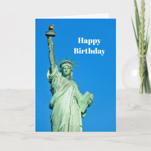 Standbeeld van de Vrijheid New York Foto Verjaarda Kaart