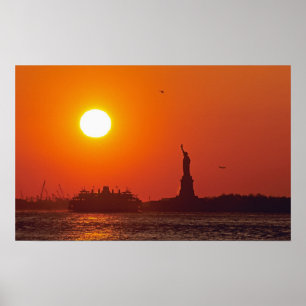 Standbeeld van de Vrijheid, New York Harbor, NY, U Poster