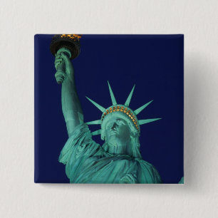 Standbeeld van de Vrijheid, New York, VS 5 Vierkante Button 5,1 Cm