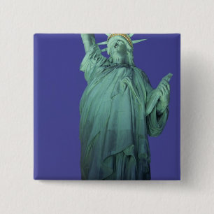Standbeeld van de Vrijheid, New York, VS Vierkante Button 5,1 Cm