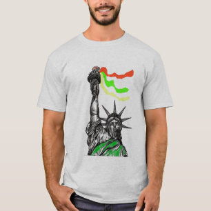 standbeeld van de vrijheid rasta t-shirt