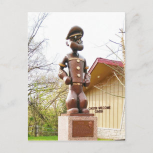 Standbeeld van Elzie Crisler Segars Popeye-persona Briefkaart