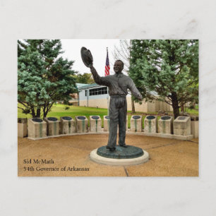 Standbeeld van gouverneur Sid McMath in Arkansas Briefkaart