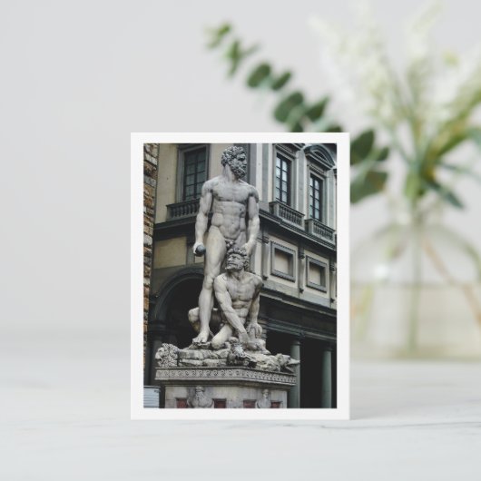 Standbeeld van Hercules en Cacus, Briefkaart van F (Staand voorkant)