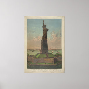 Standbeeld van het Kunstwerk van de Vrijheid Canvas Afdruk