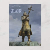 Standbeeld van Huyna Cápac Cuenca Ecuador