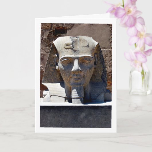 Standbeeld van Koning Ramses II Portret in Luxor T Kaart (Orchidee)