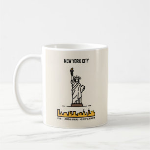 Standbeeld van Liberty Line Art Minimalist Koffiemok