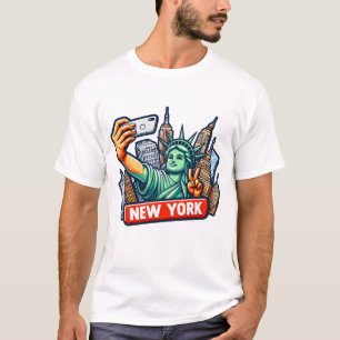 Standbeeld van Liberty Selfie T-shirt