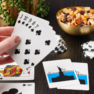 Standbeeld van Liberty Silhouette New York Skyline Pokerkaarten