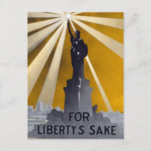 Standbeeld van Liberty Torch & US Navy Tweede Were Briefkaart