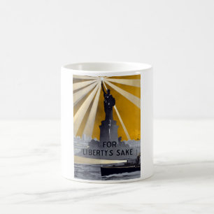 Standbeeld van Liberty Torch & US Navy Tweede Were Magische Mok