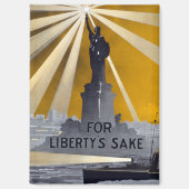 Standbeeld van Liberty Torch & US Navy Tweede Were Magneet (Voorkant)