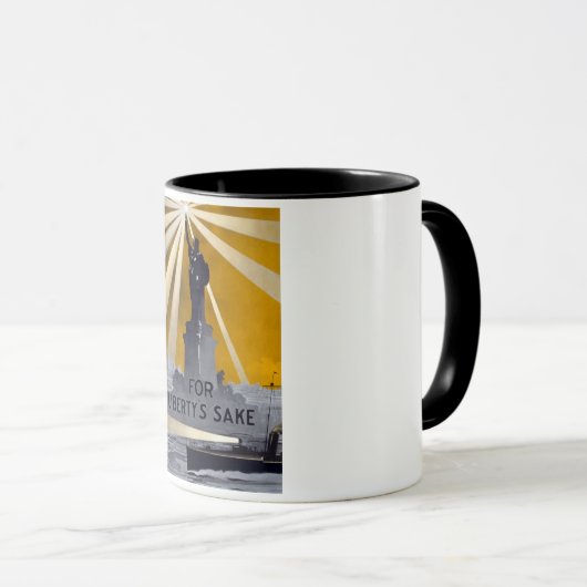 Standbeeld van Liberty Torch & US Navy Tweede Were Mok (Voorkant rechts)