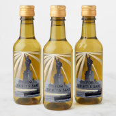 Standbeeld van Liberty Torch & US Navy Tweede Were Wijn Etiket (Flessen)