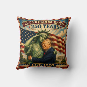 Standbeeld van Liberty Trump USA 250 Jaar 4 Juli L Kussen
