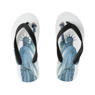 Standbeeld van vrijheid kinder teenslippers