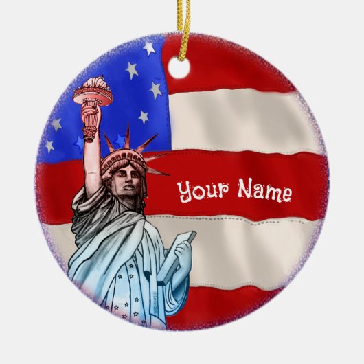 Standbeeld Vrijheid ornament (Voorkant)