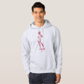 Standbeeld: Zeg het F-woord — roze print hoodie (Voorkant volledig)
