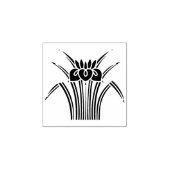 Standing iris / 立ち杜若 	rubberstempel (Afrduk)