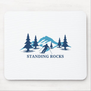 Standing Rocks Wisconsin Ski Resort Skiër _ Muismat