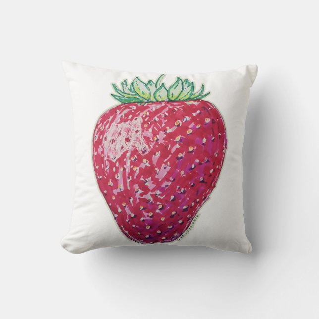 Standing Strawberry Kussen (Voorkant)