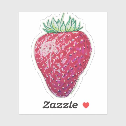 Standing Strawberry Sticker (Vel)