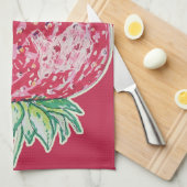 Standing Strawberry Theedoek (Quarter Fold)