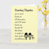 Standing Together - een grappig gedicht over vrien Kaart (Gele Bloem)