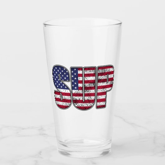 Standup Paddling SUP American Flag Glas (Voorkant)
