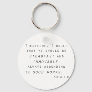 standvastig onbeweeglijk mosiah lds schriftuur sleutelhanger