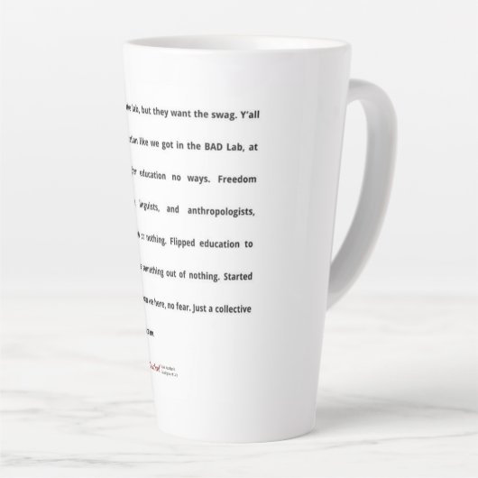 Stanford BAD Lab - Poème de groupe Latte Mug (Angle droit)