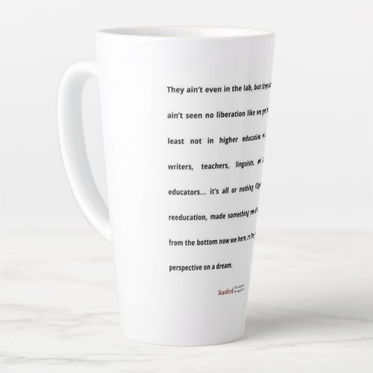 Stanford BAD Lab - Poème de groupe Latte Mug (Angle gauche)
