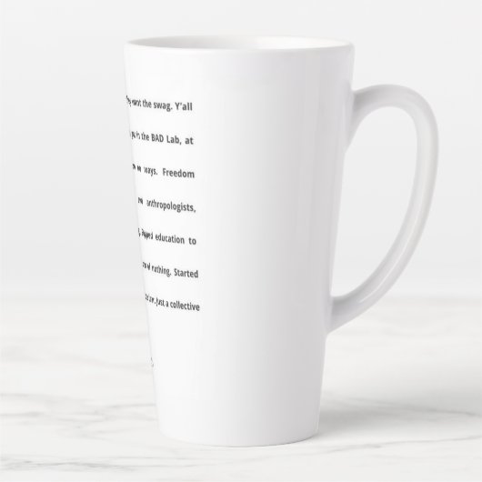 Stanford BAD Lab - Poème de groupe Latte Mug (Droite)