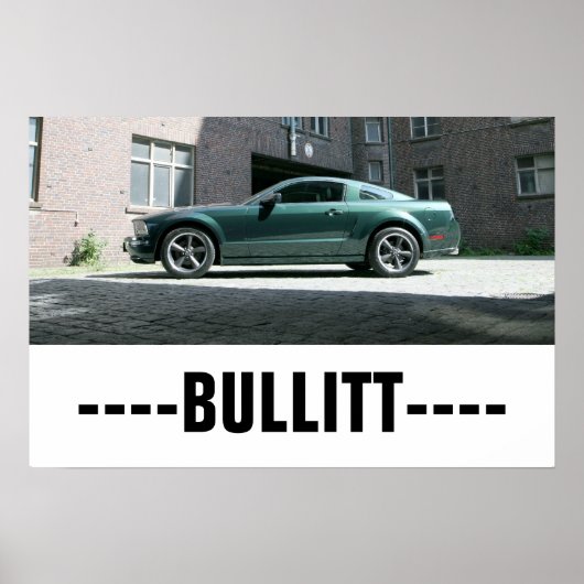 Stang Bullitt Poster - BULLITT- (Voorkant)