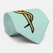 Stang van Asclepius Stropdas (Light Scrubs Green) (Opgerold)