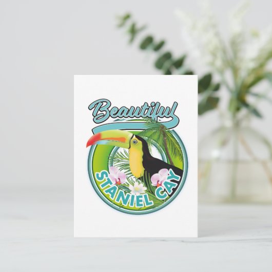 Staniel Cay reizen logo Briefkaart (Staand voorkant)