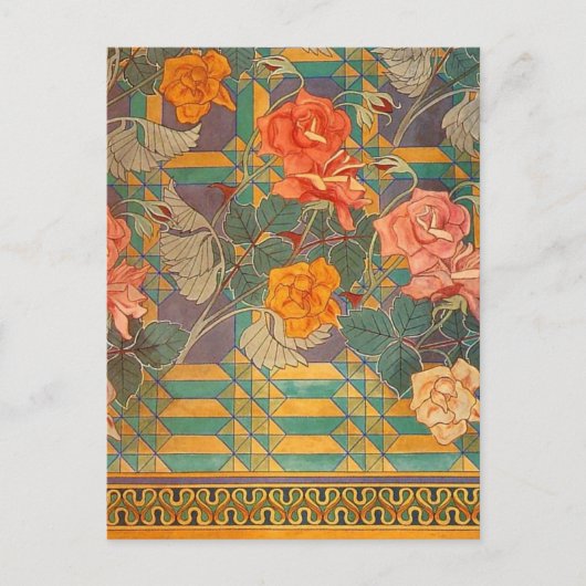 Stanisław Wyspiański ~ Rozen Briefkaart (Voorkant)