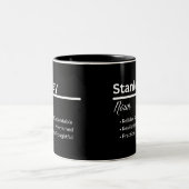 Stanley Boy Name Definition Personalized Mug Tweekleurige Koffiemok (Center)