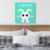 Stanley de Goat Canvas Afdruk (Insitu (Slaapkamer))