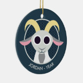 Stanley de Goat Keramisch Ornament (Rechts)