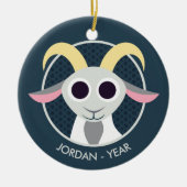 Stanley de Goat Keramisch Ornament (Voorkant)