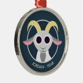 Stanley de Goat Metalen Ornament (Rechts)
