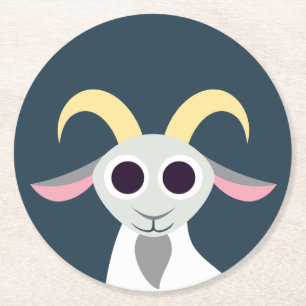 Stanley de Goat Ronde Kartonnen Onderzetter