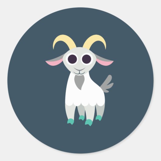 Stanley de Goat Ronde Sticker (Voorkant)