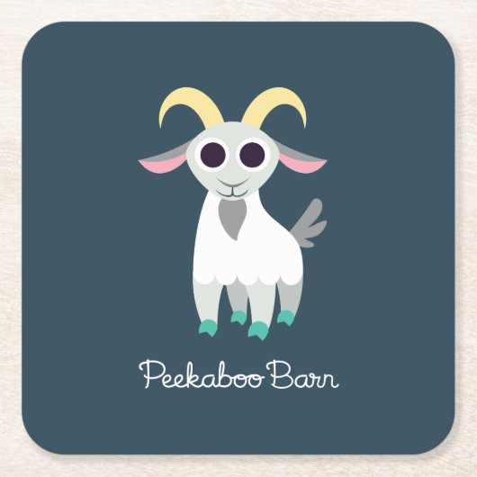 Stanley de Goat Vierkante Kartonnen Onderzetter (Voorkant)